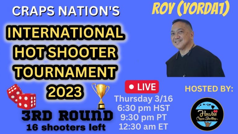 International Shooter Tournament Round 3 with Roy Yorda1 Hawaii Craps Shooters