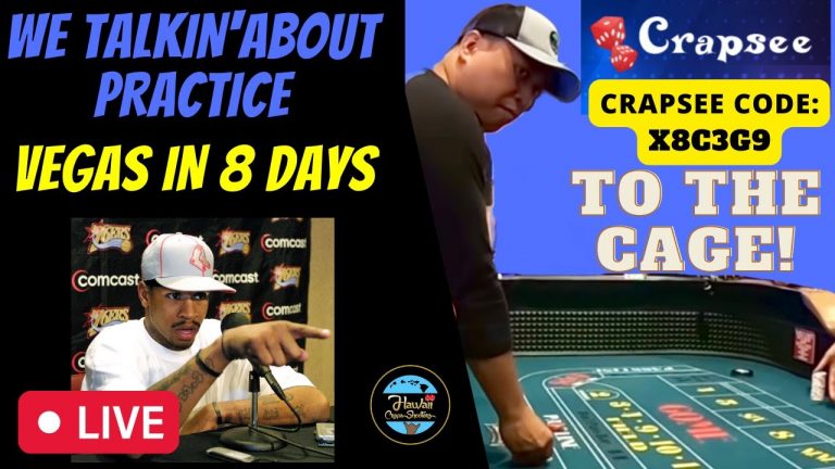 Vegas in 8 days! Craps Toss and Strategy Practice with a $1000 Bankroll. Crapsee Code: X8C3G9