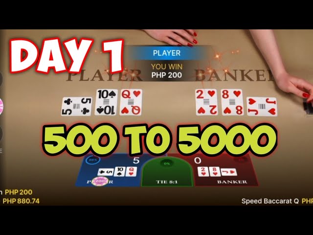 BACCARAT | DAY 1 | 500 to 5000 Using the New Strategy