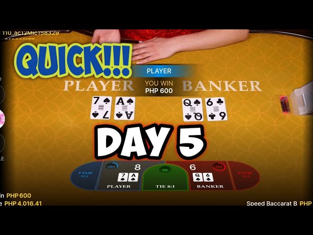 Baccarat | Quick Day 5 – 500 to 5000 Challenge