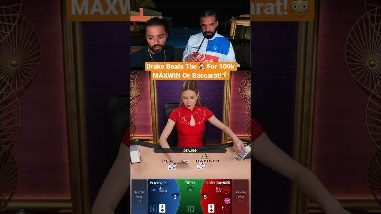 Drake Beats The House For $100,000 MAXWIN On Baccarat! #drake #roulette #baccarat #casino #maxwin