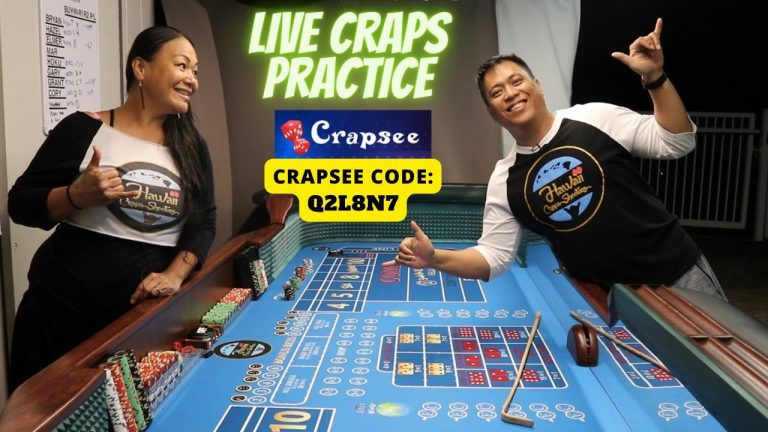 Live Craps! Come play along with your own $1000 bankroll. Crapsee Code: Q2L8N7