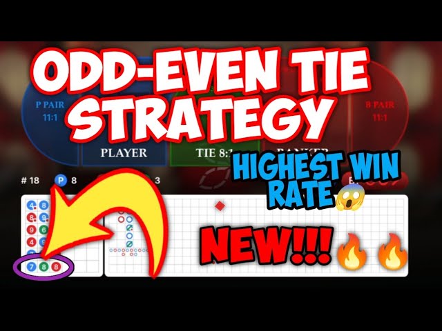 BACCARAT (ENG.SESSION) | NEW STRATEGY WITH THE HIGHEST WIN RATE | ODD-EVEN TIE STRATEGY |SOLID