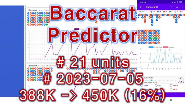 How to use the Baccarat Predictor App (Online) : 2023-07-05