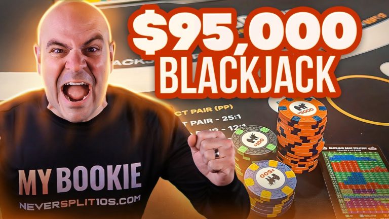 $95,000 Insane Blackjack Session – E254 – NeverSplit10s