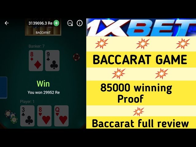 ” BACCARAT, 1xbet 85000 winning proof… tricks and tips