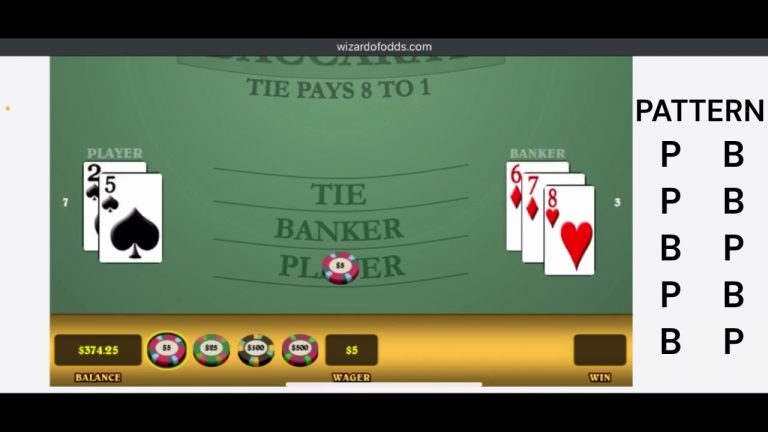 Baccarat Strategy – 5 Pattern Sequence – $5 unit – Profit in 15 minutes or less!