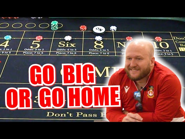 HUGE RISK 30 Roll Craps Challenge – WIN BIG or BUST #373