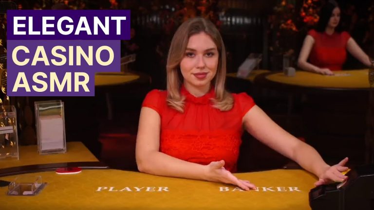 Unintentional ASMR Casino Elegant Blonde Baccarat Dealer