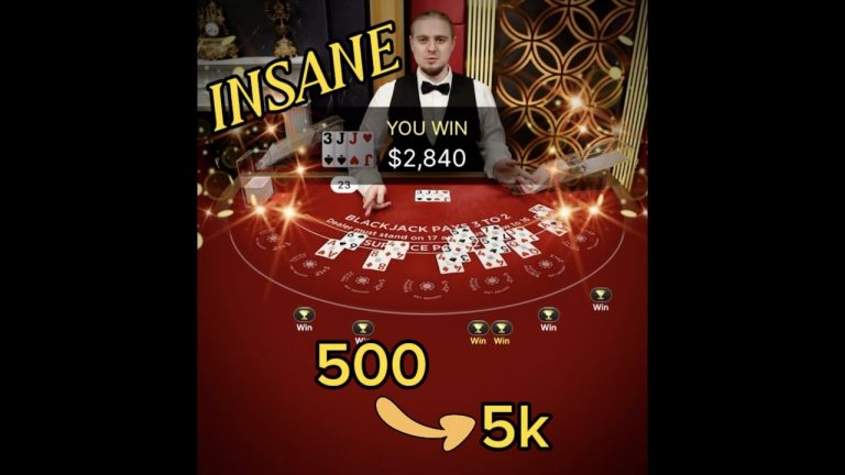 From $500 to $100,000 Blackjack (Ep1) | EPIC perfect pair to start it off