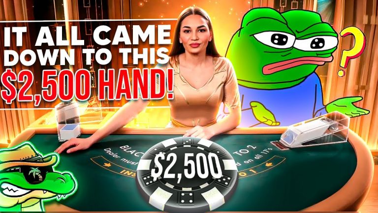 IT ALL CAME TO THIS $2,500 HAND! – Daily Blackjack #309