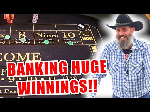 GREAT WINS!! 30 Roll Craps Challenge – WIN BIG or BUST #398