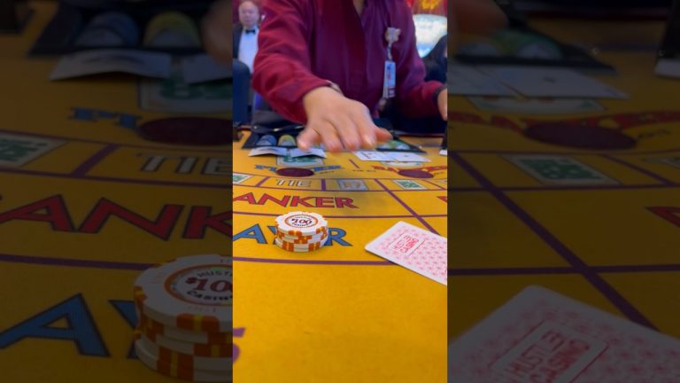 Huge baccarat hand before Hustler Casino live baby! One time! #fun #money #gambling #casino #comedy