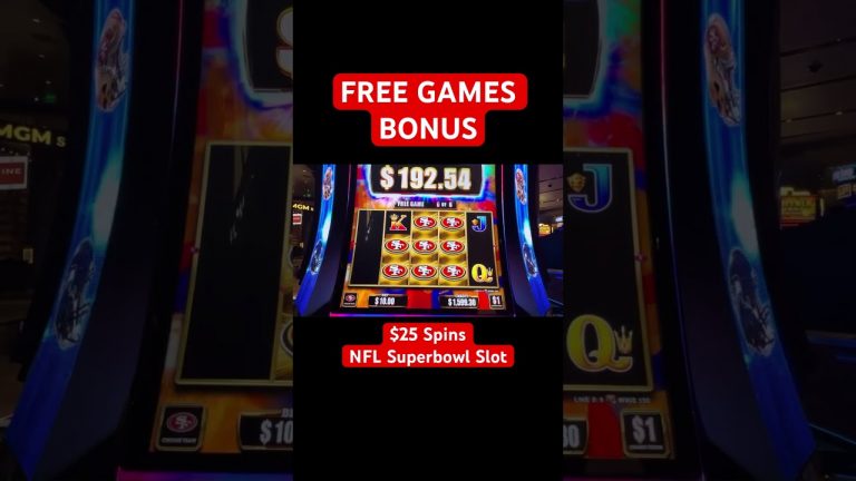 $25 Spin Bonus NFL Slot Machine #slots #nfl