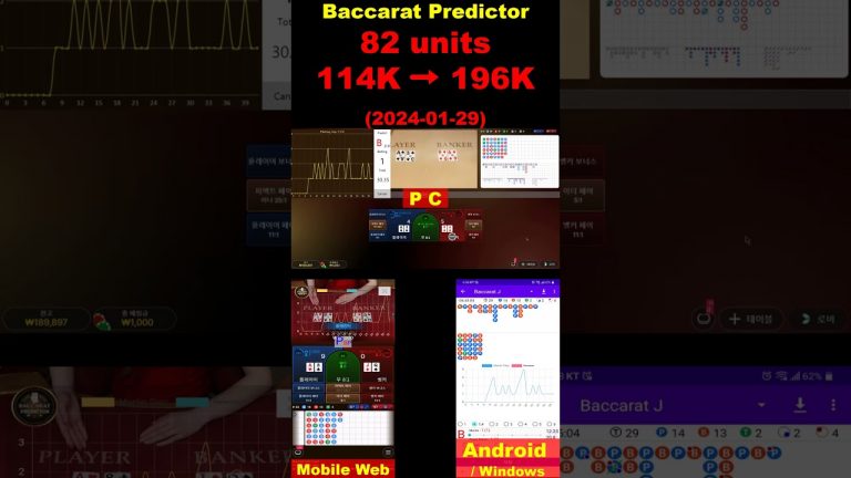 Baccart Predictor : 2024-01-29 #casino #baccarat #dragontiger