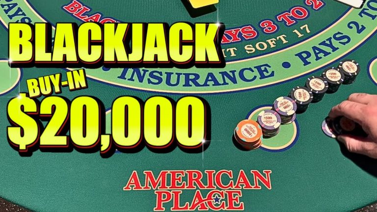 HEART-POUNDING Action In An Unbelievable $20,000 BLACKJACK Buy-In