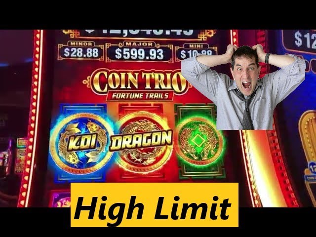 High Limit Coin Trio Fortune Trails Slot Play Las Vegas #MGM