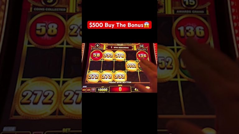 $500 Max Bet Buy The Bonus #slots