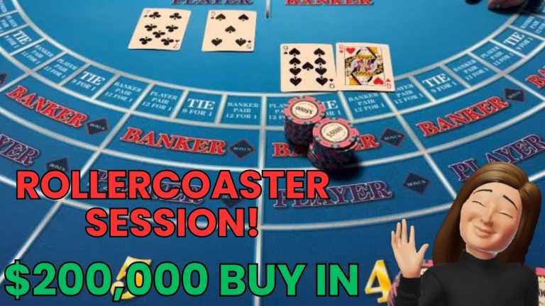 AMAZING HIGH LIMIT BACCARAT WIN! ROLLERCOASTER CASINO SESSION WITH $50,000 BETS!