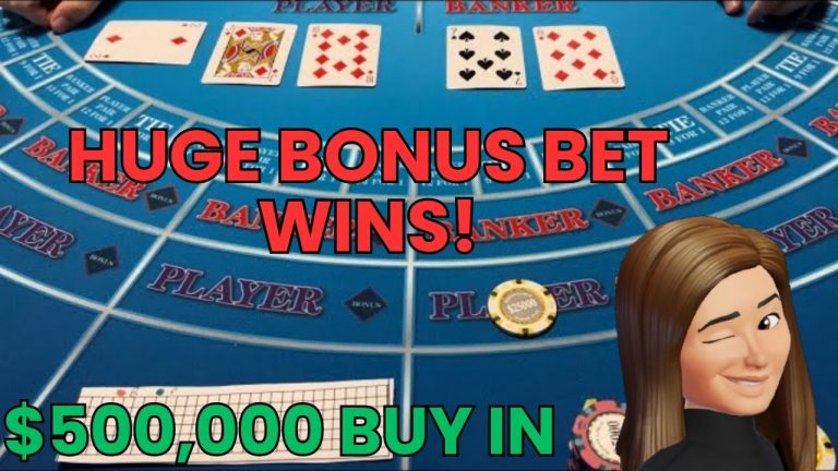 BACCARAT | $500,000 BUY IN | EPIC HIGH ROLLER CASINO SESSION! HUGE $50,000 BONUS BET WIN!