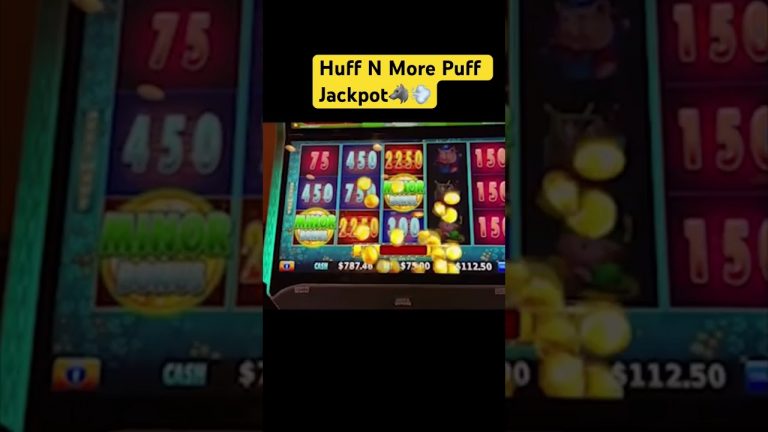 Huge Jackpot On Huff N More Puff #jackpot #slots