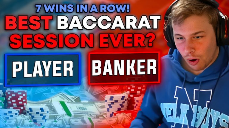 WE WON 7 BACCARAT HANDS IN A ROW! (INSANE PROFIT)