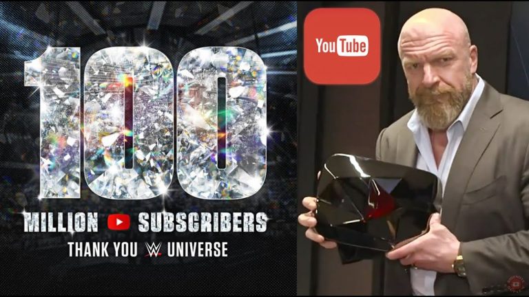 WWE YouTube channel receives YouTube Red Diamond award, 100 million subscribers, Triple H reacts