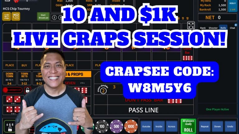 You have 10 Craps Players and a bankroll of $1000. How will you play? Crapsee Code: W8M5Y6