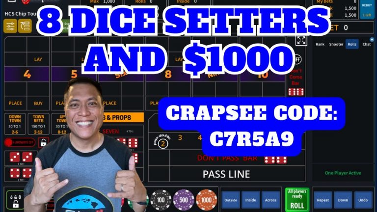 8 Shooters w/ 8 different dice sets and a bankroll of $1000. Do you think you can make money?