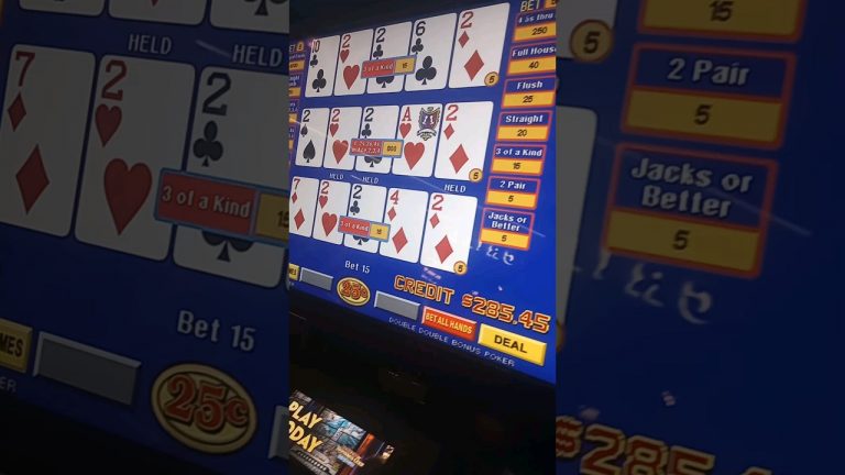 Amy’s first 4 of a kind on Video Poker at Winstar Casino and it’s a great one!!! #shorts #short