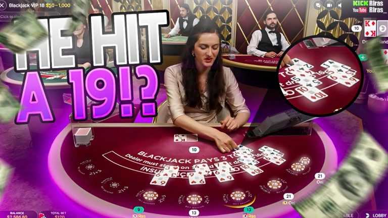 He Hit a 19 & Won! – #blackjack #casino #gambling