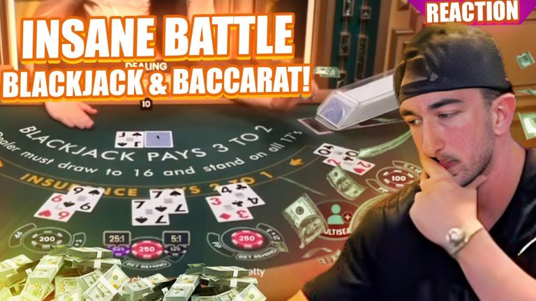 Degen Dalt’s Intense Battle on Blackjack & Baccarat!! #reaction #degendalt