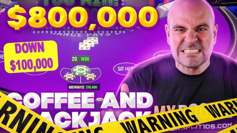 $803,000 Crazy High Stakes Blackjack – Strap in – June 27 – Coffee and Blackjack