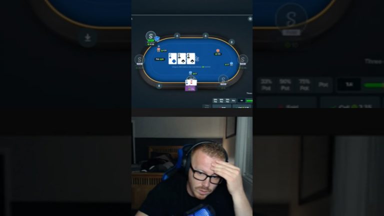 Huge Flop Set to Boat! #shorts #poker #stakeus #viral #viralshorts #onlinebetting #onlinecasino