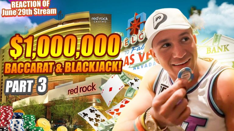 Part 3 : Stevewildoit New $1,000,000 Baccarat & Blackjack Run on UFC 303 Weekend! #reaction