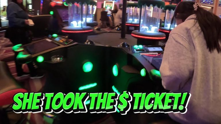 She was HOPPING FROM SLOT MACHINES to the BUBBLE CRAPS and back!