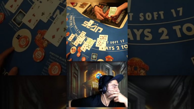 Stevewildoit’s epic Blackjack win! Crazy Hand Splits and Double! #reaction