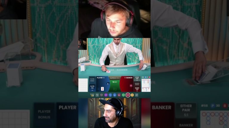 Xposed $100K wins on Baccarat! Try to Make his Balance Back! #reaction #casino