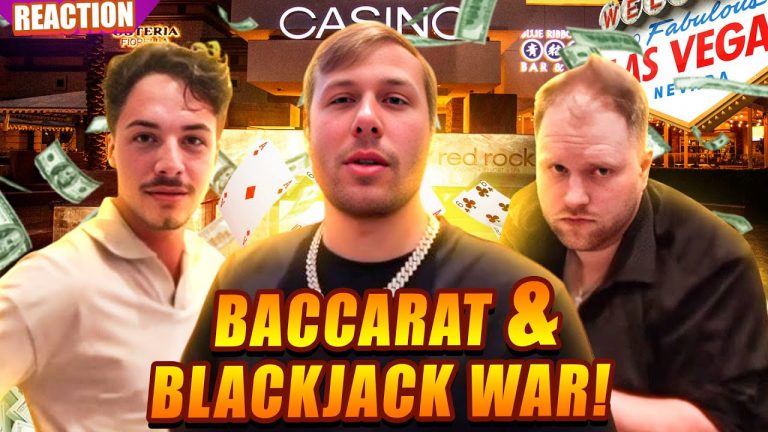 Xposed And The Boys with Rydurz Epic Baccarat & Blackjack War in Vegas! Full Degen! #reaction