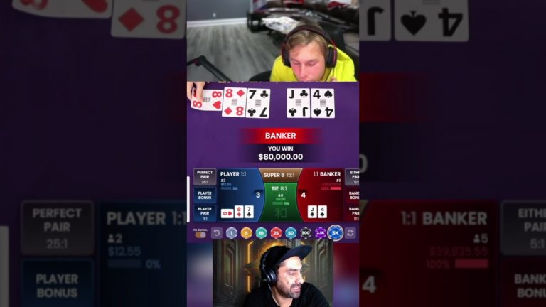 Xposed’s Having a BIG BATTLE in Baccarat! $80K wins! #reaction