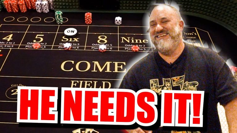 HE NEEDS A HARD WAY 30 Roll Craps Challenge – WIN BIG or BUST #438