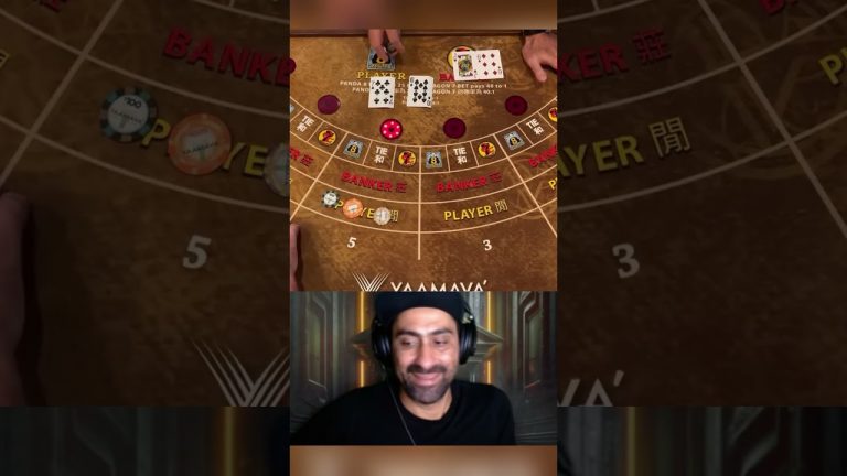 Mr. Handpay Gets a Barbecue win on Baccara! This is Insane! #baccarat #reaction #shorts