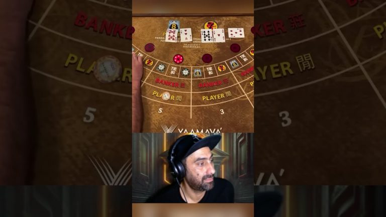 Mr. Handpay Try His Luck at the Baccarat Table! This is Insane! #baccarat #reaction #shorts