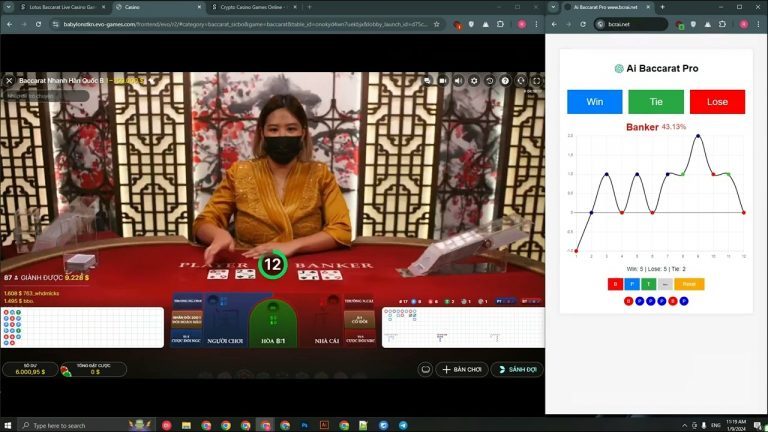 1 Hour of baccarat trading with ai pro