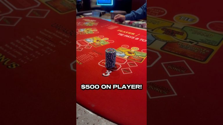 $500 on baccarat! Of course we chose player