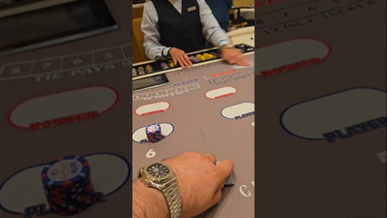 $5,000 Bet On Baccarat Table