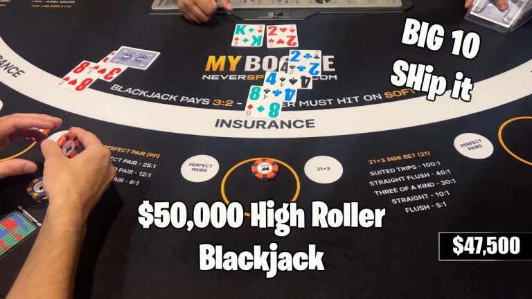 $50,000 High Roller Blackjack – Big 10 – NeverSplit10s E307