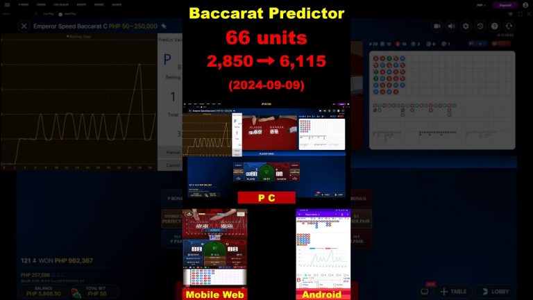 Baccarat Predictor App : 2024-09-08 #baccarat #casino #baccaratsystem #baccaratsoftware #bitcoin