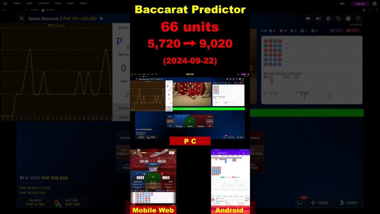 Baccarat Predictor App : 2024-09-22 #baccarat #casino #baccaratsystem #baccaratsoftware #bitcoin