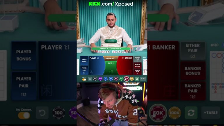 IT’S ALWAYS BANKER AFTER A TIE BUT I GO AGAINST IT @XposedLIVE #xposed #gambling #baccarat